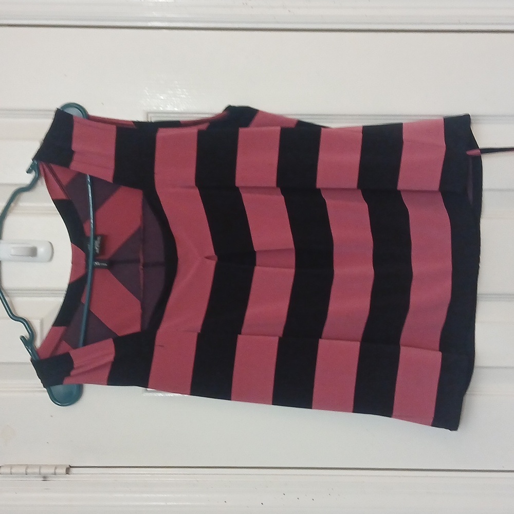 Mixit Pink and Black Fitted Tank Top